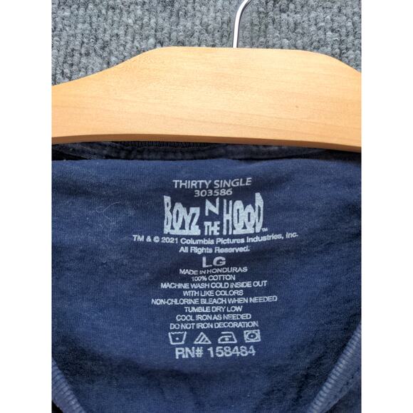Mens Boyz N The Hood Ice Cube T Shirt Size L Blue Graphic Logo - Picture 12 of 12